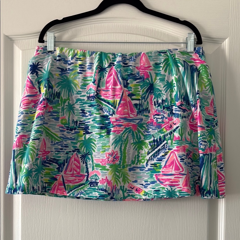 Lilly Pulitzer Tropical sailboat skort